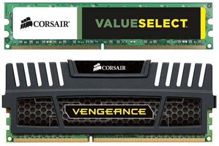 Corsair расширяет семейства оперативной памяти Value Select и Vengeance